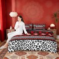 thumbnail image 4 of Erosebridal Red Aztec Bedding Comforter Set, White Black Cheetah Print Queen Bedding Sets, Black Reversible 7pcs, 4 of 6