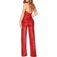 thumbnail image 2 of Ankishi Halter Jumpsuit Deep V Sequin Jumpsuits Halter Cowl Neck Backless Romper for Daily Wear Dating Party, 2 of 7