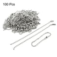 thumbnail image 2 of REGALWOVEN Key Label Tag Keychain Metal Bead Ball Chain 5.5" Long Silver Tone 100pcs, 2 of 5
