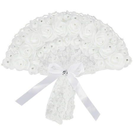 

Wedding Bride Fan Decorative Fan Bridal Rhinestone Design Fan Festival Party Fan