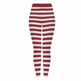 thumbnail image 4 of Women's Leggings Striped Print 4-Way Stretch Casual 2026 Trendy Holiday Athletic Pants, 4 of 5