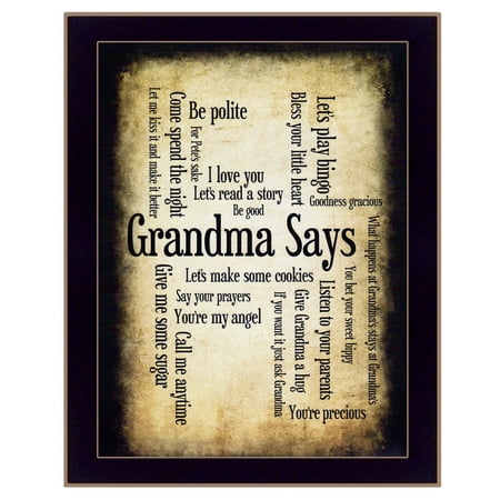 TrendyDecor4U Grandma Says By Susan Boyle Printed Wall Art SB206-712