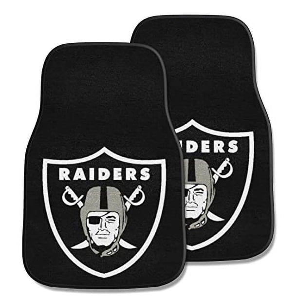 Conjunto de alfombrillas para automóviles con logotipo de los Raiders de Las Vegas de la NFL