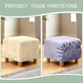 thumbnail image 6 of SCRAWLGOD Violet Lavender Print Square Ottoman Cover, Stretch Square Ottoman Covers Slipcover, Soft Cover for Storage Stool, Footstool Protection for Living Room, 6 of 7