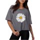thumbnail image 1 of Camisetas Sobredimensionadas para Mujeres Gota Hombro Cuello Redondo Cultivo Top de Entrenamiento, Blusa de Verano Casual para Diario Y Fitness, 1 of 5