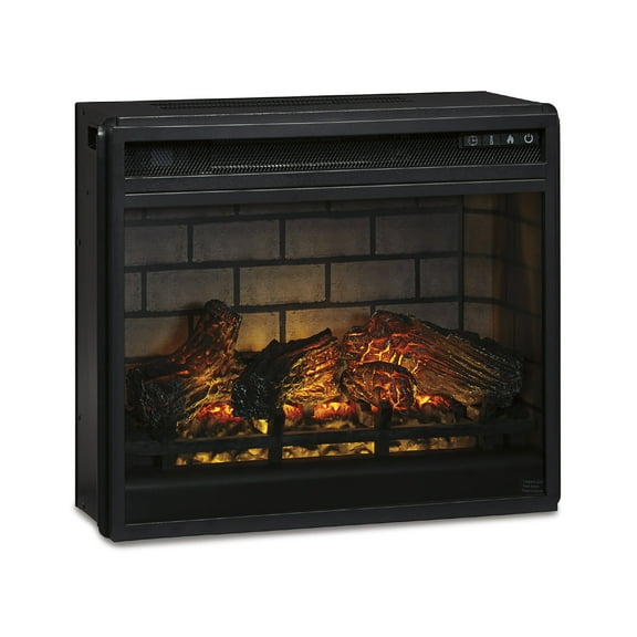 Signature Design by Ashley Electric Fireplace Insert with Infrared Heat - 1500W, Remote Control, LED Flames, Heats 1000 sq ft