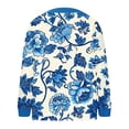 thumbnail image 5 of yoeyez Fall Cardigans for Women Vintage Floral Print Sweater Long Sleeve Knit Sweater Cardigans Button Down Retro Graphic Coats Multicolor,XL, 5 of 6