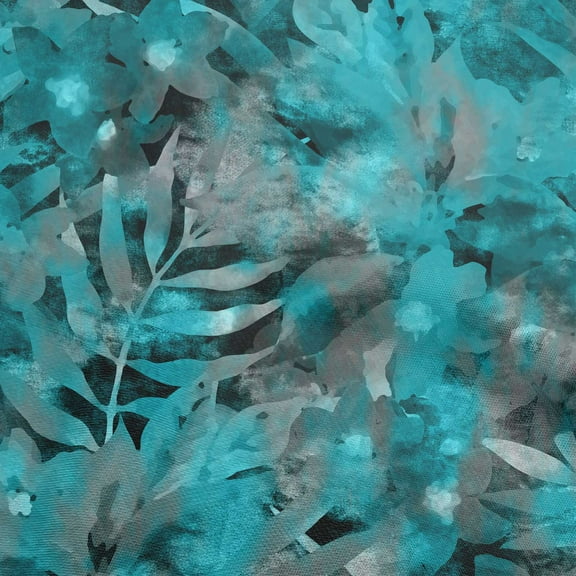 oneOone Polyester Spandex Teal Green Fabric Tropical Abstract Quilting Supplies Print Sewing Fabric By The Yard 56 Inch Wide