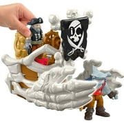 Imaginext Billy Bones Boat Skeleton Hands Pirate Themed