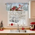 thumbnail image 2 of Valances for Windows Merry Christmas Snowman Red Truck Rod Pocket Short Curtain for bathroom living room bedroom Winter Snowy Scene Tree 1 Panel 54x18in, 2 of 7