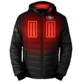 thumbnail image 4 of Men's ActionHeat Black San Francisco 49ers 5V Battery Heated Insulated Puffer Full-Zip Hoodie Jacket, 4 of 7