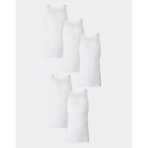 Hanes White 5-Pack Tank Top Men's Ultimate Tagless Tall Man Cool Comfort  LT-2XT