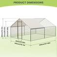 thumbnail image 3 of Spacious & Sturdy Outdoor Poultry Coop – Large Walk-In Metal Cage with Secure Run, Waterproof & UV-Resistant Cover, Perfect for Chickens, Ducks, Rabbits, and Small Pets, 3 of 7