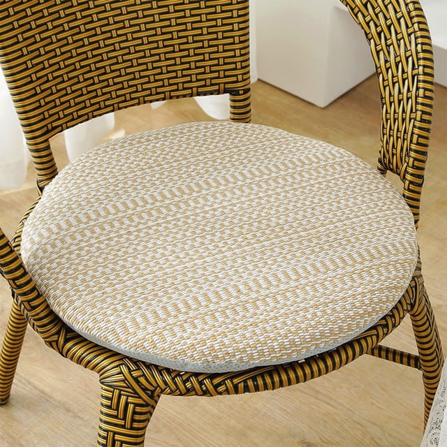 Vadktai Detachable Cushion, Round Memory Foam Chair Pad, Non-Slip Design Soft Breathable Comfortable Seat Cushion, Suitable for Living Room, Dining Room, Office,With zipper, Washable