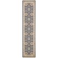 thumbnail image 1 of Unique Loom Tapis Design Motif Texturé Narenj 3' x 13' Runner Bleu Marine/tan, 1 of 1