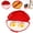 Red, variant on 2-in-1 Microwave Omelet & Egg Cooker, 2-Cavity Microwave Egg Poacher & Omelet Maker, Quick Breakfast Egg Mold for Sandwiches, Dishwasher Safe
