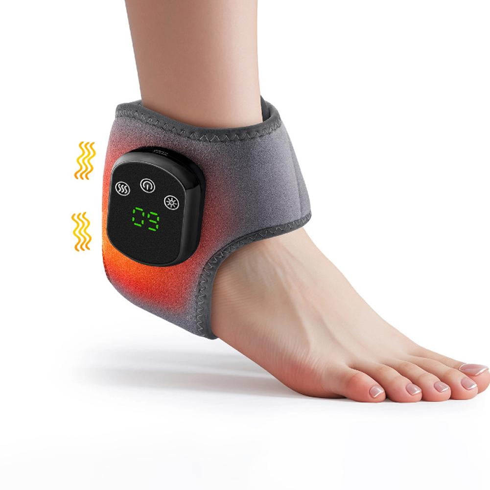 SharkTRUE Foot Triple Method Massager, Massager for NeuropathyHeat Therapy, Wireless & Portable Heated Ankle Wrap withVibration Mode, Wireless Lengthened and Adjustable
