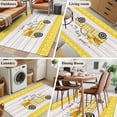 thumbnail image 6 of Bee Truck 3'x5' Washable Rug, Yellow Honey Daisy Floral Plaid Wooden Grain Non-Slip Area Rugs for Entryway Kitchen Classroom, StainResistant Dorm Throw Carpet, Low Pile Soft Indoor Floor Mat, 6 of 9