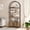 Brown, variant on Arched Bookshelf, Bookcase with Doors Storage, 71.5 Inches Tall Industrial Book Shelf with Sturdy Metal Frame and Quality Boards, Freestanding Display Shelving (Gold)
