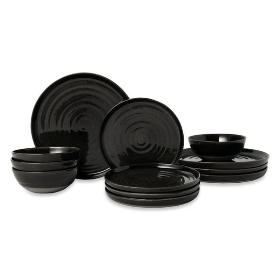 Wildstead 12-Piece Ceramic Dinnerware Set, Cade Collection