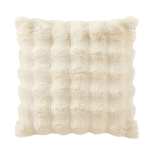 Better Homes & Gardens Bubble Fur Throw Pillow, 22x22, Beige