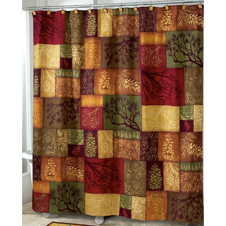 Avanti Linens Adirondack Pine Shower Curtain, Multi - Rustic Bathroom Accessories