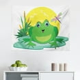 thumbnail image 1 of Frogs Tapestry, Amphibian Animal Prince on Girls Hand Swirling Lines and Stars Themed, Fabric Wall Hanging Decor for Bedroom Living Room Dorm, 2 Sizes, Multicolor, by Ambesonne, 1 of 1