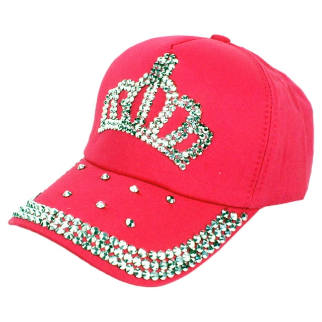 Gorra deportiva simple y elegante Qarigey sombrero de diamantes de imitación rojo