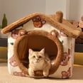 thumbnail image 3 of Foldable Dog House Pet Cat Bed Winter Dog Villa Sleep Kennel Removable Nest Warm Enclosed Cave Sofa Pet Supply лежанка ShopWise Round, 3 of 30