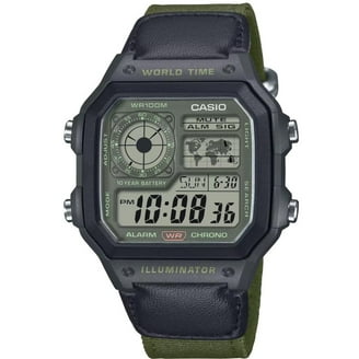 Casio Men's Multi-Functional Digital Silver Black Sport Watch AE