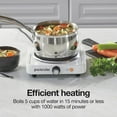 thumbnail image 6 of Portable Electric Stove with Cast Iron Burner, Adjustable Temperature, 1000 , White, 6 of 7