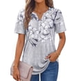 thumbnail image 2 of Fantaslook Womens Blouses Dressy Casual Tops Summer Short Sleeve V Neck Shirts Business Work Blouses, 2 of 9