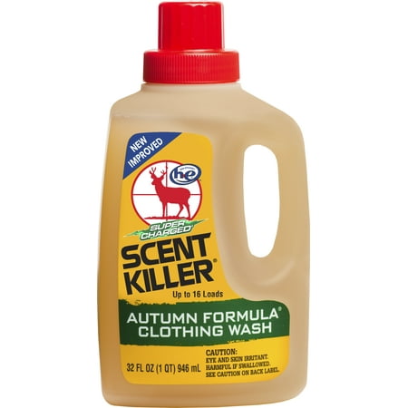UPC: 0024641585337 | Wildlife Research Center Super Charged Scent Killer Autumn Formula Liquid Clothing Wash 32 fl oz Scent Elimination Laundry Detergent for Hunting