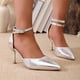 thumbnail image 2 of Correas de Tacón para Tacones Altos de Moda Y Versátil de las Mujeres de Tamaño Mayor Correa de Hebilla Zapatos de Dedo Cerrado Estilo Primavera / Verano Zapatos de Tacones Altos Modernos Y Cómodos Z, 2 of 9