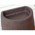 thumbnail image 4 of Rescue 50-Gallon Whiskey Rain Barrel – Includes Planter, Rain Water Diverter, Outlet Hose – Flatback Design – Brown, 4 of 7