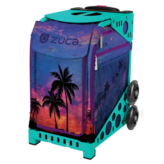 Zuca 18" Sport Bag - Island Life with Flashing Wheels (Turquiose Frame)