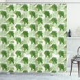 thumbnail image 1 of Ambesonne Wildflower Shower Curtain, Natural Tones Rose Bloom, 69"Wx75"L, White and Pale Green, 1 of 3