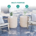 thumbnail image 4 of MOALCOFER Small Round Outdoor Side Table,Lightweight Accent Patio Side Table with Concrete Finish, 4 of 7