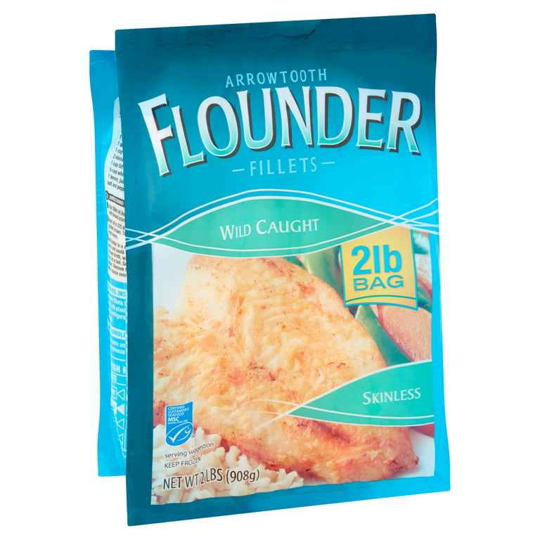 Arrowtooth Skinless Flounder Fillets, 2 lbs 