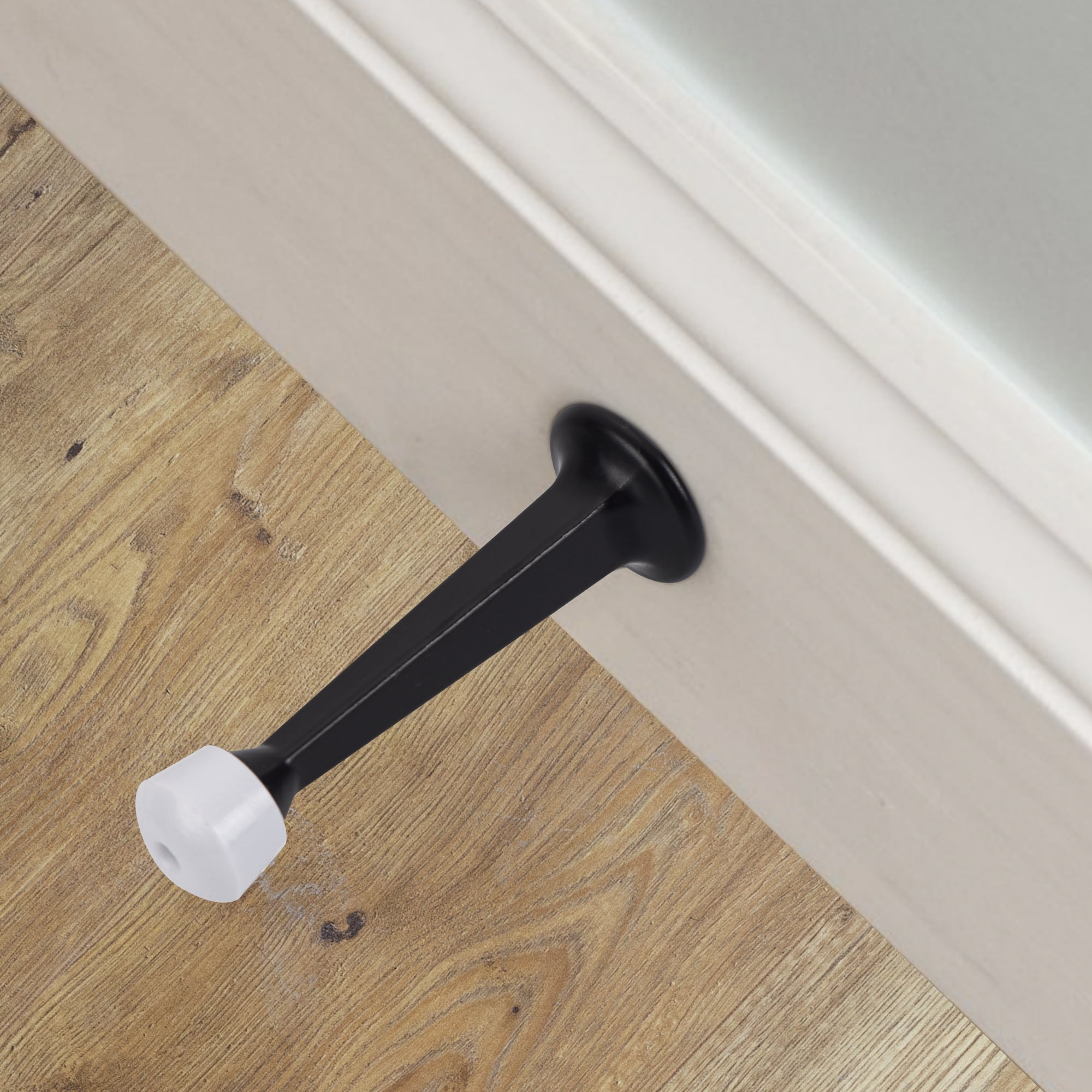 (2 pack) Hyper Tough New Screw-in Solid Doorstop, Oil Rubbed Bronze, 2 Pack, 0.984 X 0.984 X 3.63 inch