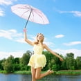 thumbnail image 4 of EeaseCA 1pc Fully Automatic Triple Folding Transparent Umbrella Outdoor Umbrella, 4 of 7