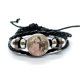 thumbnail image 5 of Wong Martinez-Pulseras de cuero negro para niña, brazaletes trenzados multicapa, cúpula de cristal, regalos de joyería, Y2K, 5 of 5