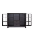thumbnail image 6 of Visentor 42 Inch Console Table, Buffet Sideboard, Kitchen Dining Room Storage Cupboard Storage Cabinet with Glass Doors, Espresso, 6 of 8