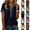 #01 Black, variant on Trendy Baggy Tops for Women Waffle Knit Polo Shirt Denim Patchwork Short Sleeve Soft Fabric Weekend Outing Blouses,L,#01 Black