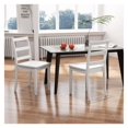 thumbnail image 3 of Modern Kitchen Dining Chairs Set of 2, Solid Rubber Wood, Ladder Back, Simple Style, 400lbs Capacity, 3 of 8