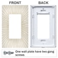 thumbnail image 3 of Yayeee Rocker Switch Wall Plate 3-Gang 6.5"x4.6" Home Decorative Outlet Cover, Sunshine, 3 of 6