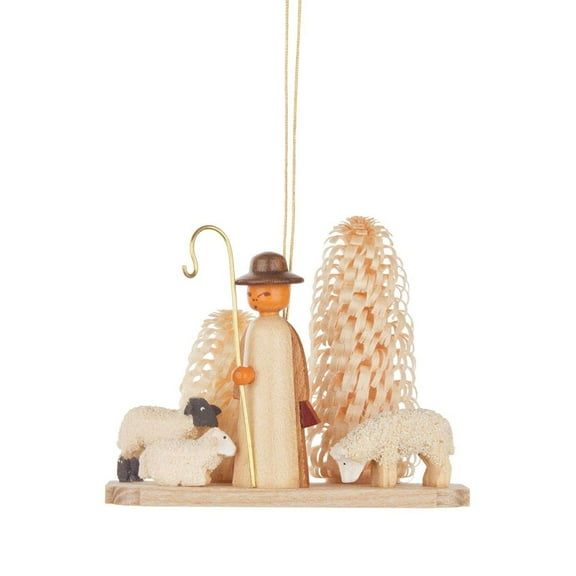 Alexander Taron 199-470N DREGENO Ornament - Shepherd with Sheep, Brown