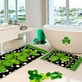 thumbnail image 6 of St Patricks Day Lucky Shamrock Clover Decorative Kitchen Rugs Set of 2, Green Buffalo Plaid Kitchen Mat Polka Dot Non-Slip Floor Mat Irish Home Decorations - 17x29 and 17x47 Inch, 6 of 6