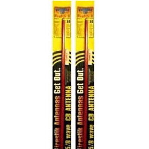 NEW FIRESTIK 2 FS5 TUNABLE TIP 5 FT CB HAM ANTENNA RED USA MADE!!!!!! 2 items