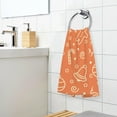 thumbnail image 6 of Orange Christmas Seamless Bath Hand Towel Soft Cotton Highly Absorbent Fingertip Towels for Bathroom Beach Kitchen Sports Gym Yoga Travel (2-Pieces Towel Sets, 28x16 inch), 6 of 7